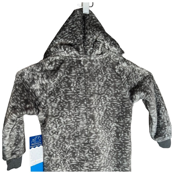 NEW Jellifish Kids Wolf Onsie Kids Sz 3T Gray Zip Up Onsie with Wolf Hoody - Picture 10 of 12